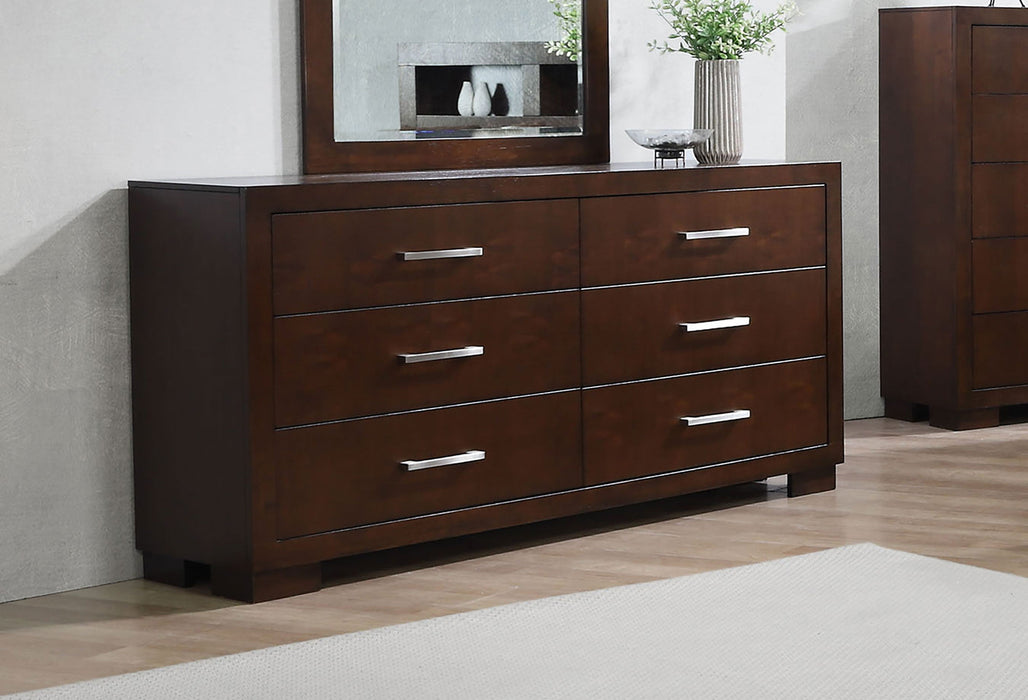 Coaster Jessica 6-drawer Dresser with Mirror Cappuccino No Mirror