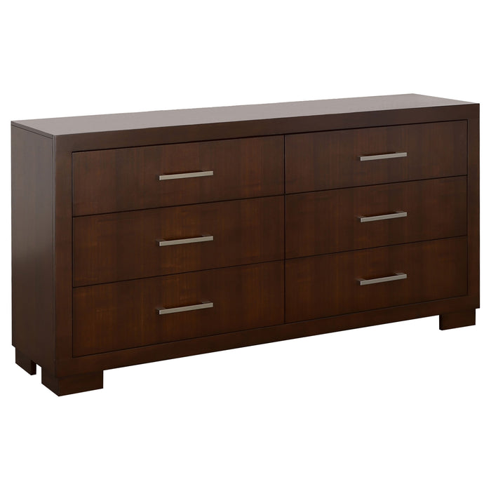 Coaster Jessica 6-drawer Dresser with Mirror Cappuccino No Mirror