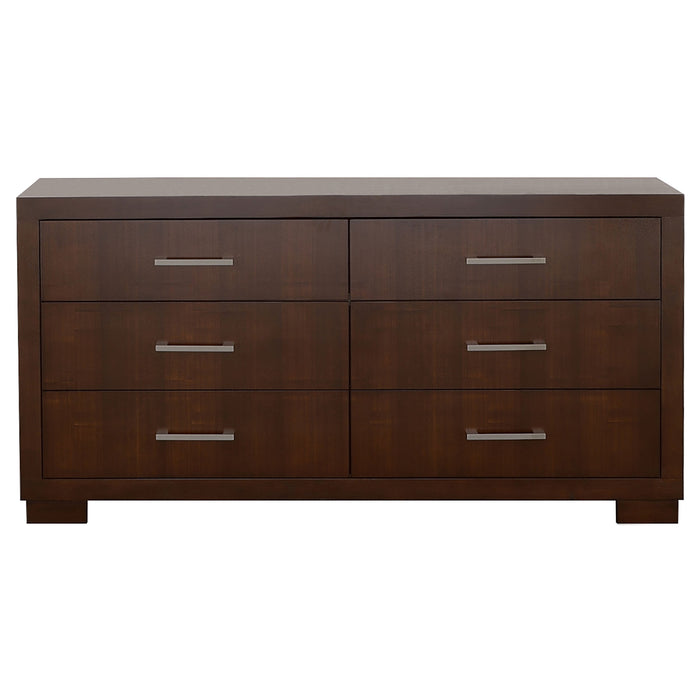 Coaster Jessica 6-drawer Dresser with Mirror Cappuccino No Mirror