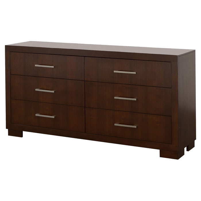 Coaster Jessica 6-drawer Dresser with Mirror Cappuccino No Mirror