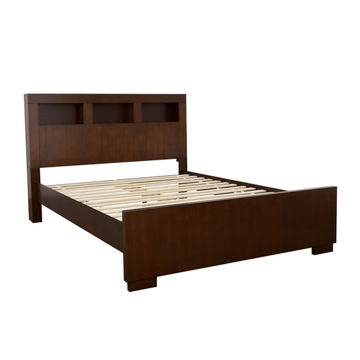 Coaster Jessica Bed with Storage Headboard Cappuccino Eastern King