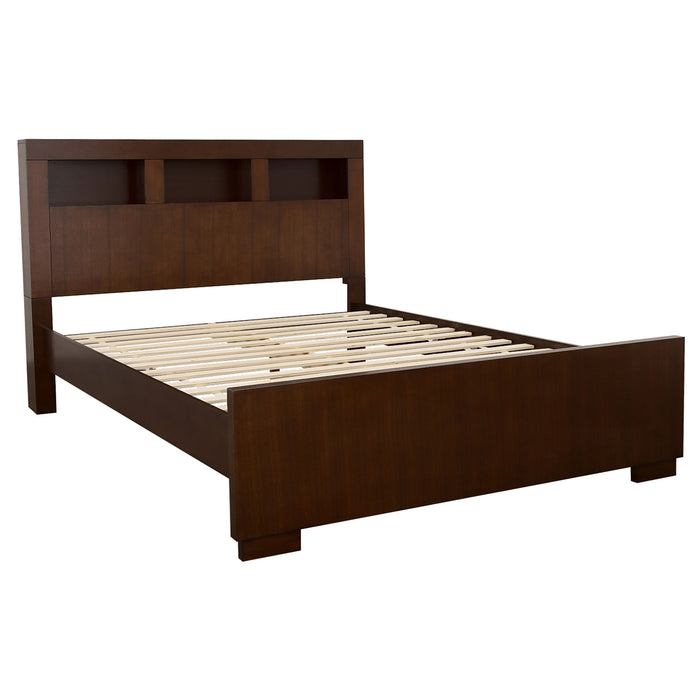 Coaster Jessica Bed with Storage Headboard Cappuccino Cal King