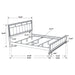 Coaster Barzini Upholstered Bed Black and Grey Cal King