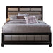 Coaster Barzini Upholstered Bed Black and Grey Cal King