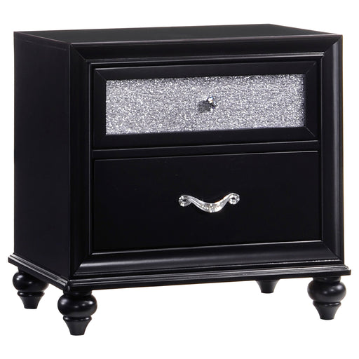 Coaster Barzini 2-drawer Rectangular Nightstand Black Default Title