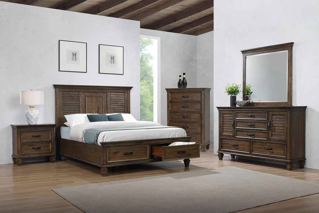 Franco 4-piece Queen Bedroom Set Burnished Oak