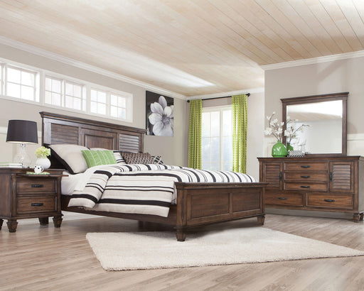 Franco 4-piece Eastern King Bedroom Set Burnished Oak