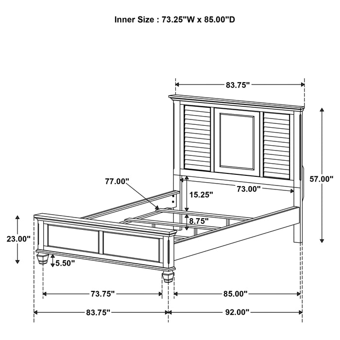 Coaster Franco Storage Platform Bedroom Set Cal King Set of 5