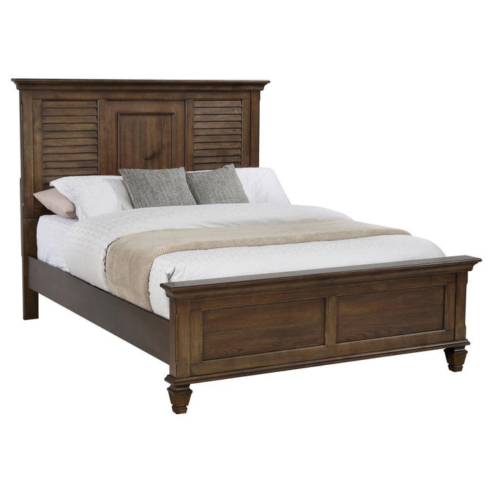 Franco Wood Queen Panel Bed Burnished Oak