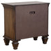 Coaster Franco 2-drawer Nightstand with Pull Out Tray Burnished Oak Default Title