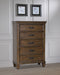 Coaster Franco 5-drawer Chest Burnished Oak Default Title