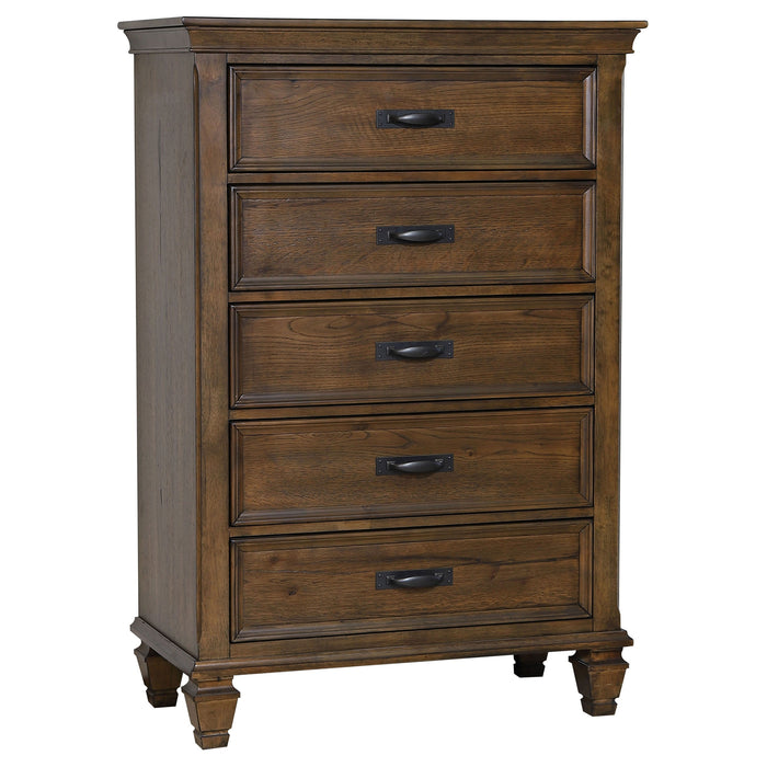 Coaster Franco 5-drawer Chest Burnished Oak Default Title