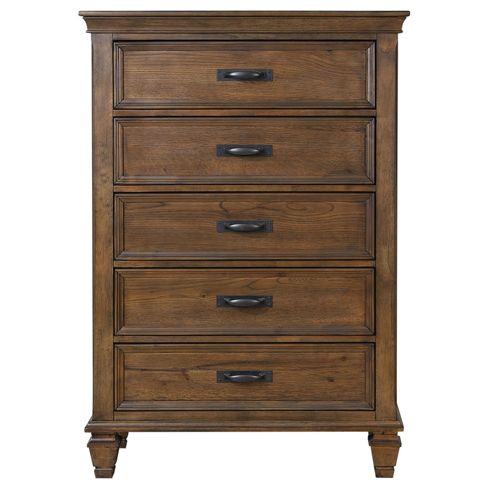 Coaster Franco 5-drawer Chest Burnished Oak Default Title