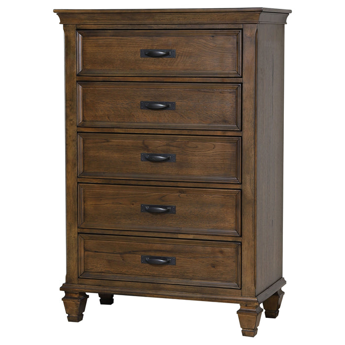 Coaster Franco 5-drawer Chest Burnished Oak Default Title