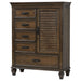 Coaster Franco 5-drawer Door Chest Burnished Oak Default Title