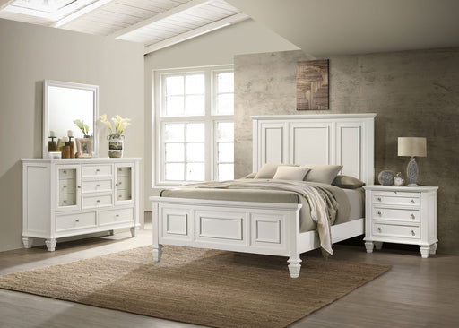 Coaster Sandy Beach Bedroom Set with High Headboard Queen Set of 4