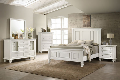 Coaster Sandy Beach Bedroom Set with High Headboard Queen Set of 5