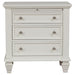 Coaster Sandy Beach 3-drawer Nightstand Cream White Default Title