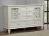 Coaster Sandy Beach 11-drawer Rectangular Dresser Cream White Default Title