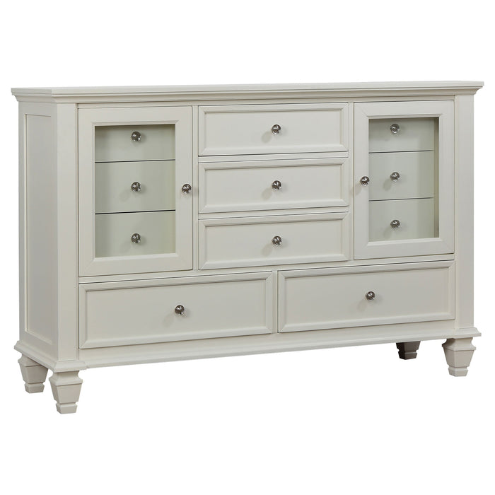 Coaster Sandy Beach 11-drawer Rectangular Dresser Cream White Default Title