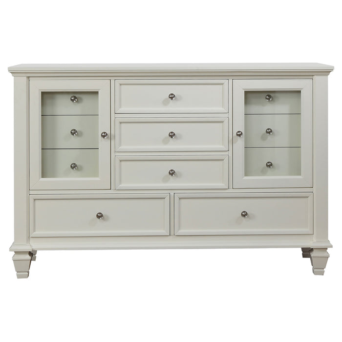 Coaster Sandy Beach 11-drawer Rectangular Dresser Cream White Default Title