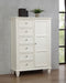 Coaster Sandy Beach 8-drawer Door Chest Storage Cream White Default Title