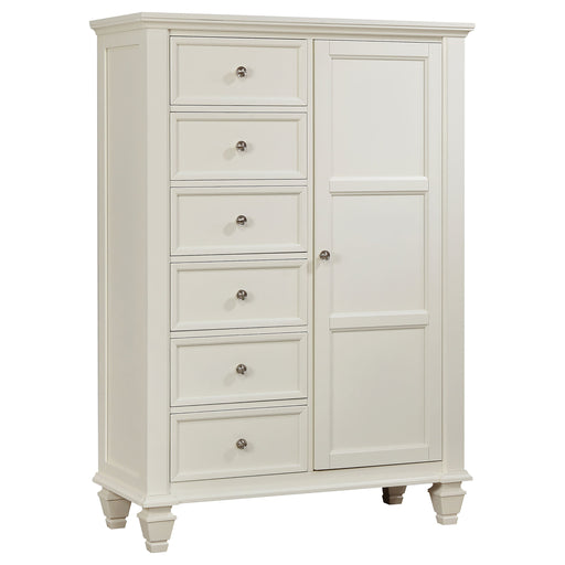 Coaster Sandy Beach 8-drawer Door Chest Storage Cream White Default Title