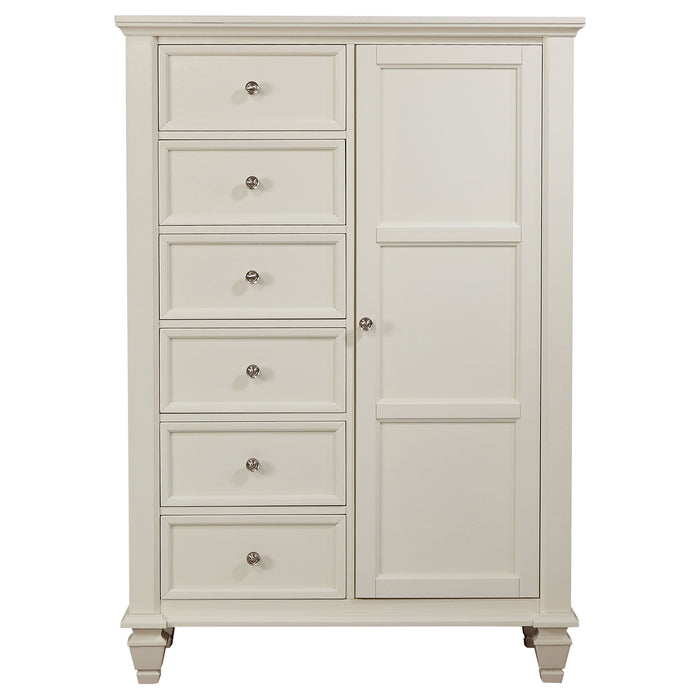 Coaster Sandy Beach 8-drawer Door Chest Storage Cream White Default Title