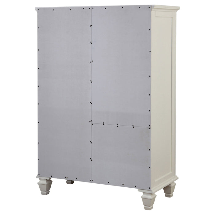 Coaster Sandy Beach 8-drawer Door Chest Storage Cream White Default Title