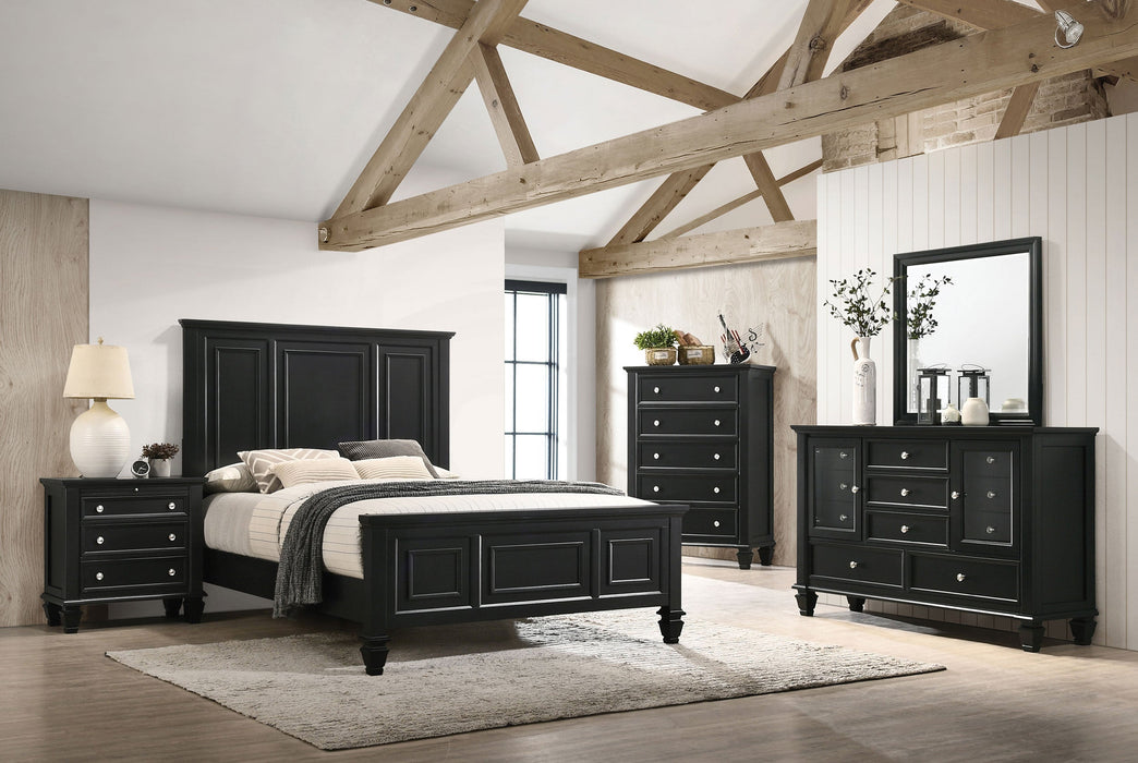 Coaster Sandy Beach Bedroom Set with High Headboard Cal King Set of 5