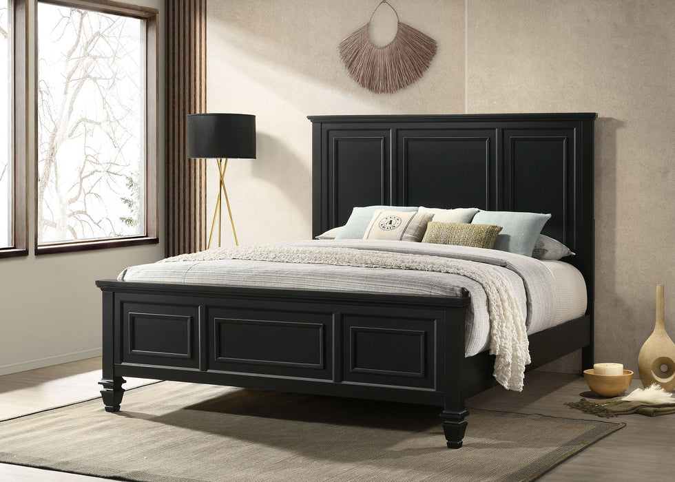 Coaster Sandy Beach Panel Bed with High Headboard Black Cal King