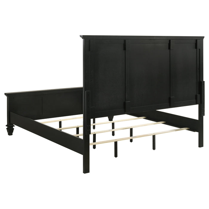 Coaster Sandy Beach Panel Bed with High Headboard Black Cal King