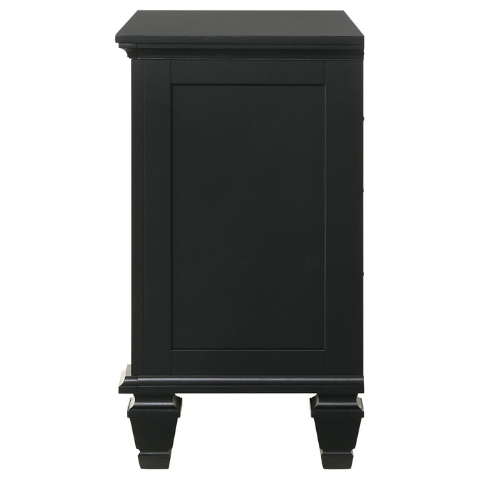 Coaster Sandy Beach 3-drawer Nightstand Black Default Title