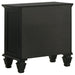 Coaster Sandy Beach 3-drawer Nightstand Black Default Title