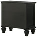 Coaster Sandy Beach 3-drawer Nightstand Black Default Title