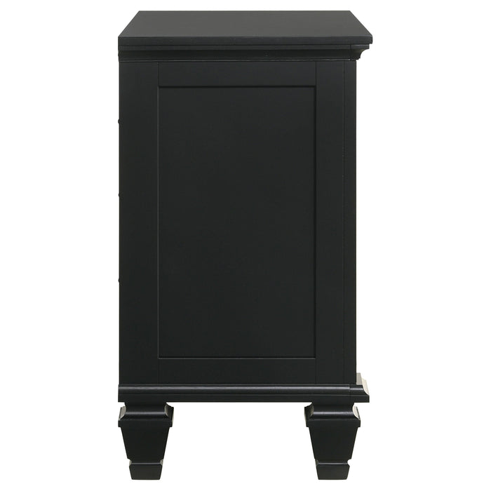 Coaster Sandy Beach 3-drawer Nightstand Black Default Title