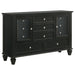 Coaster Sandy Beach 11-drawer Dresser Black Default Title