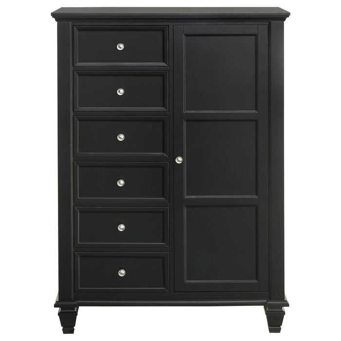 Coaster Sandy Beach Door Chest with Concealed Storage Black Default Title