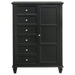 Coaster Sandy Beach Door Chest with Concealed Storage Black Default Title