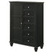 Coaster Sandy Beach Door Chest with Concealed Storage Black Default Title