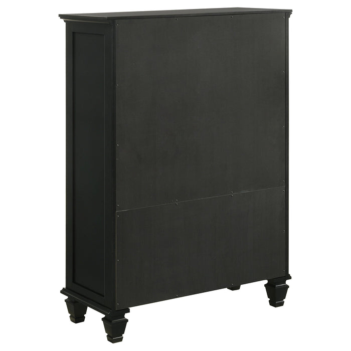 Coaster Sandy Beach Door Chest with Concealed Storage Black Default Title