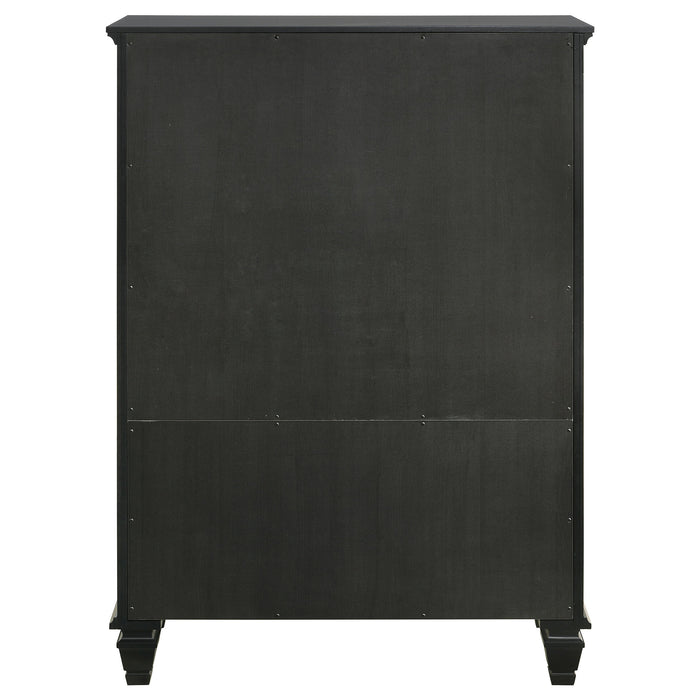 Coaster Sandy Beach Door Chest with Concealed Storage Black Default Title