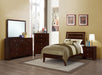 Coaster Serenity Panel Bedroom Set Rich Merlot Twin Set of 4