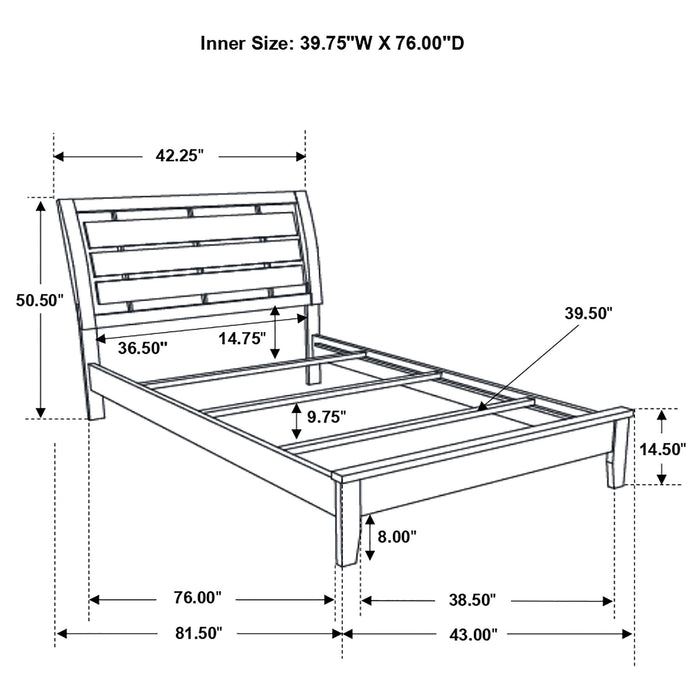 Coaster Serenity Panel Bed Rich Merlot Twin