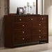 Coaster Serenity Rectangular 9-drawer Dresser Rich Merlot Twin Set of 4