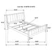 Coaster Carlton Upholstered Bed Cappuccino and Black Twin