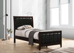 Coaster Carlton Upholstered Bed Cappuccino and Black Twin