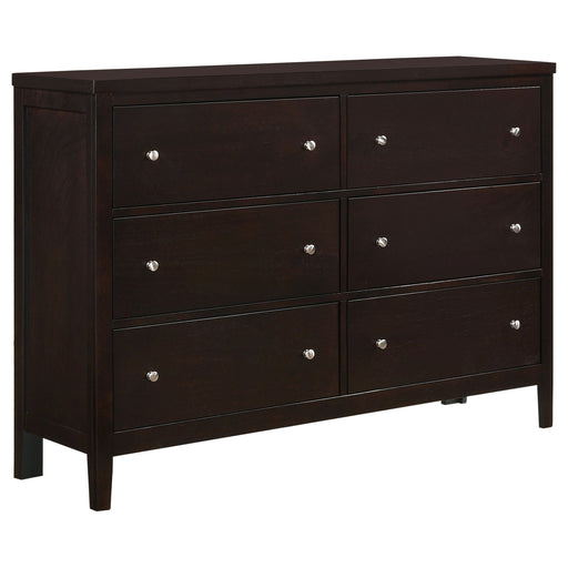 Coaster Carlton 6-drawer Rectangular Dresser with Mirror Cappuccino No Mirror