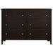 Coaster Carlton 6-drawer Rectangular Dresser with Mirror Cappuccino No Mirror