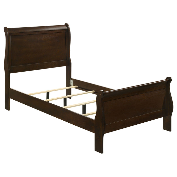 Louis Philippe Panel Bedroom Set with High Headboard